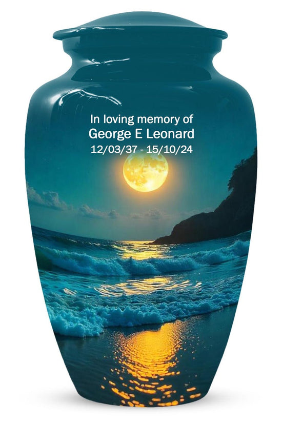 Ocean Beach Urns For Ashes, Small Cremation Urn For Male and Female