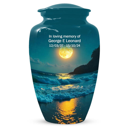 Ocean Beach Urns For Ashes, Small Cremation Urn For Male and Female