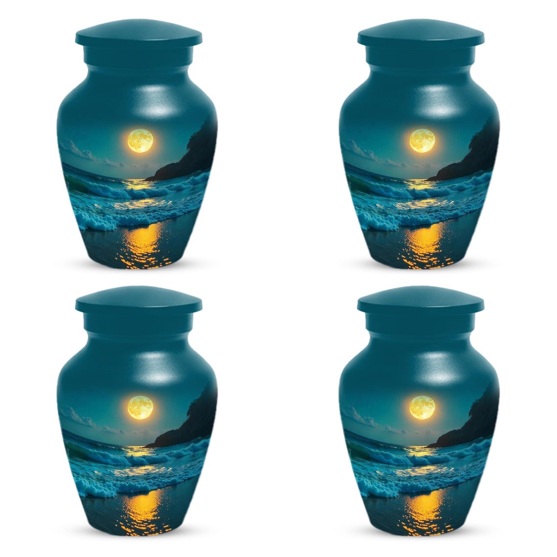 Ocean Beach Urns For Ashes, Small Cremation Urn For Male and Female