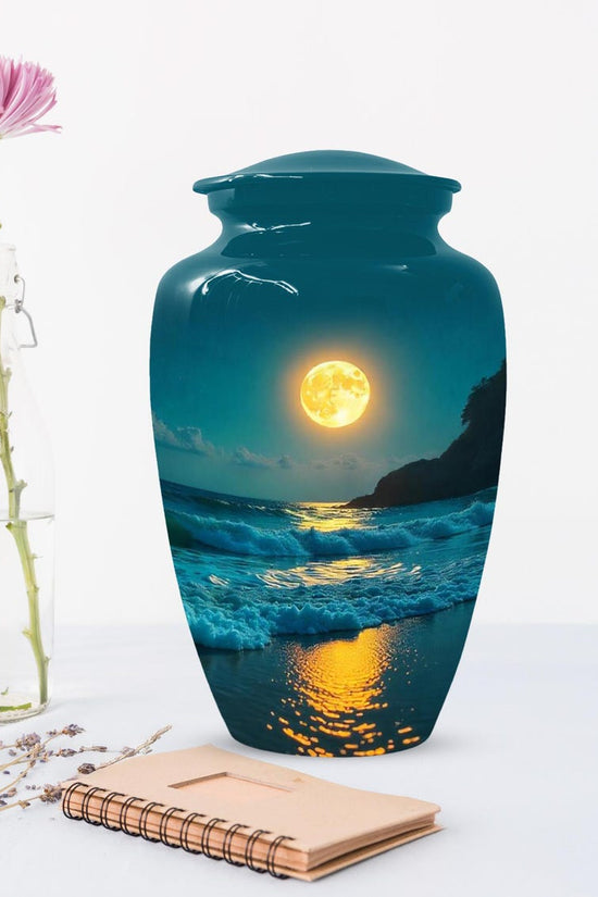 Ocean Beach Urns For Ashes, Small Cremation Urn For Male and Female