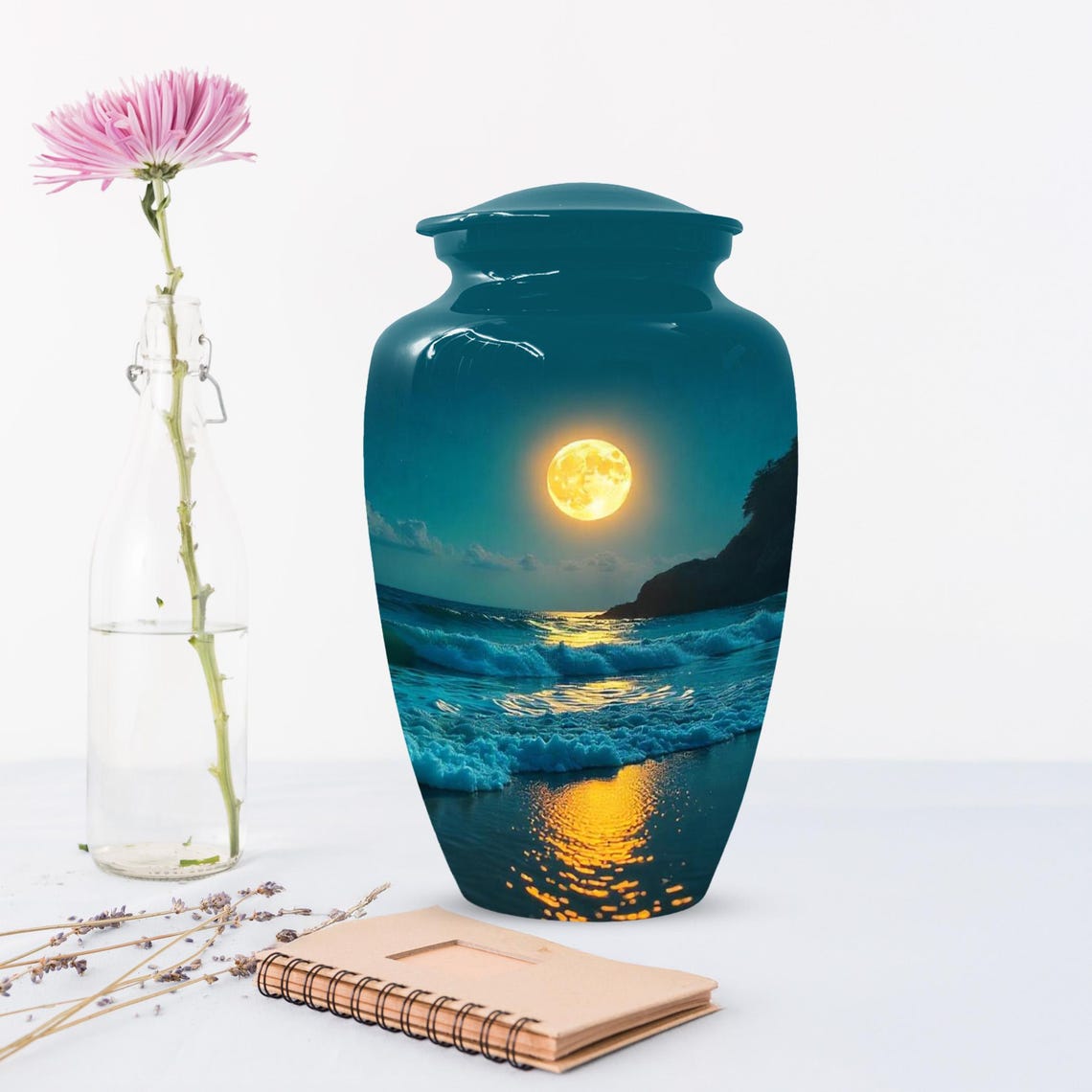 Ocean Beach Urns For Ashes, Small Cremation Urn For Male and Female