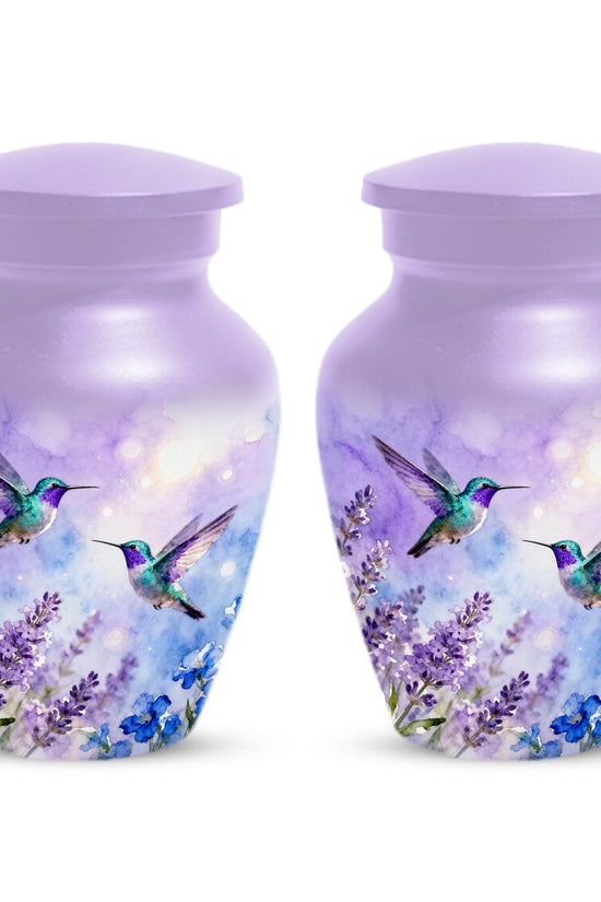 Hummingbird Urns For Human Ashes | Customized Purple Keepasake Urn For Mom
