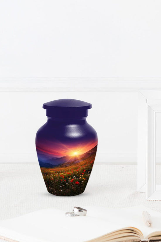 Flower Garden Sunset Urn for Ashes | Floral Cremation Urns For Male & Female