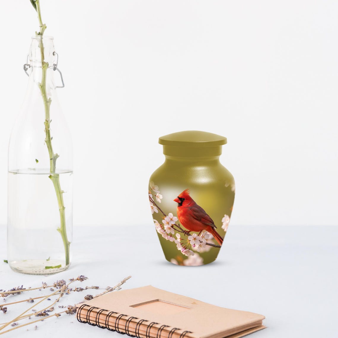 Red Cardinal Urn For Human Ashes