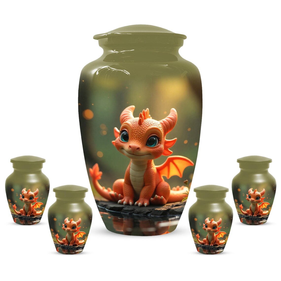 Aggresive Dragon Urn For Adult Male