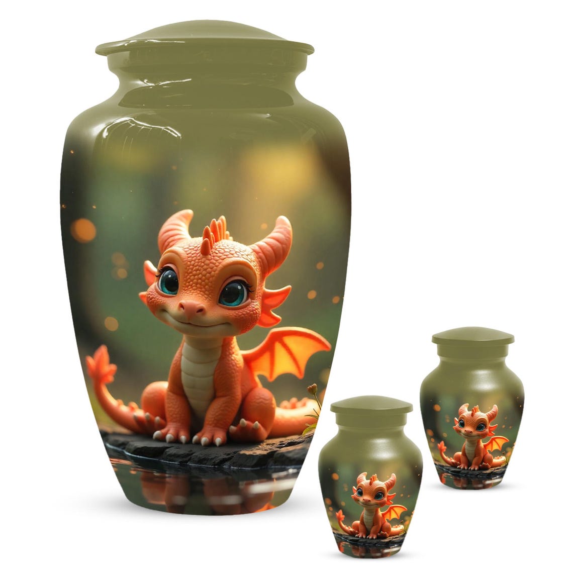 Aggresive Dragon Urn For Adult Male