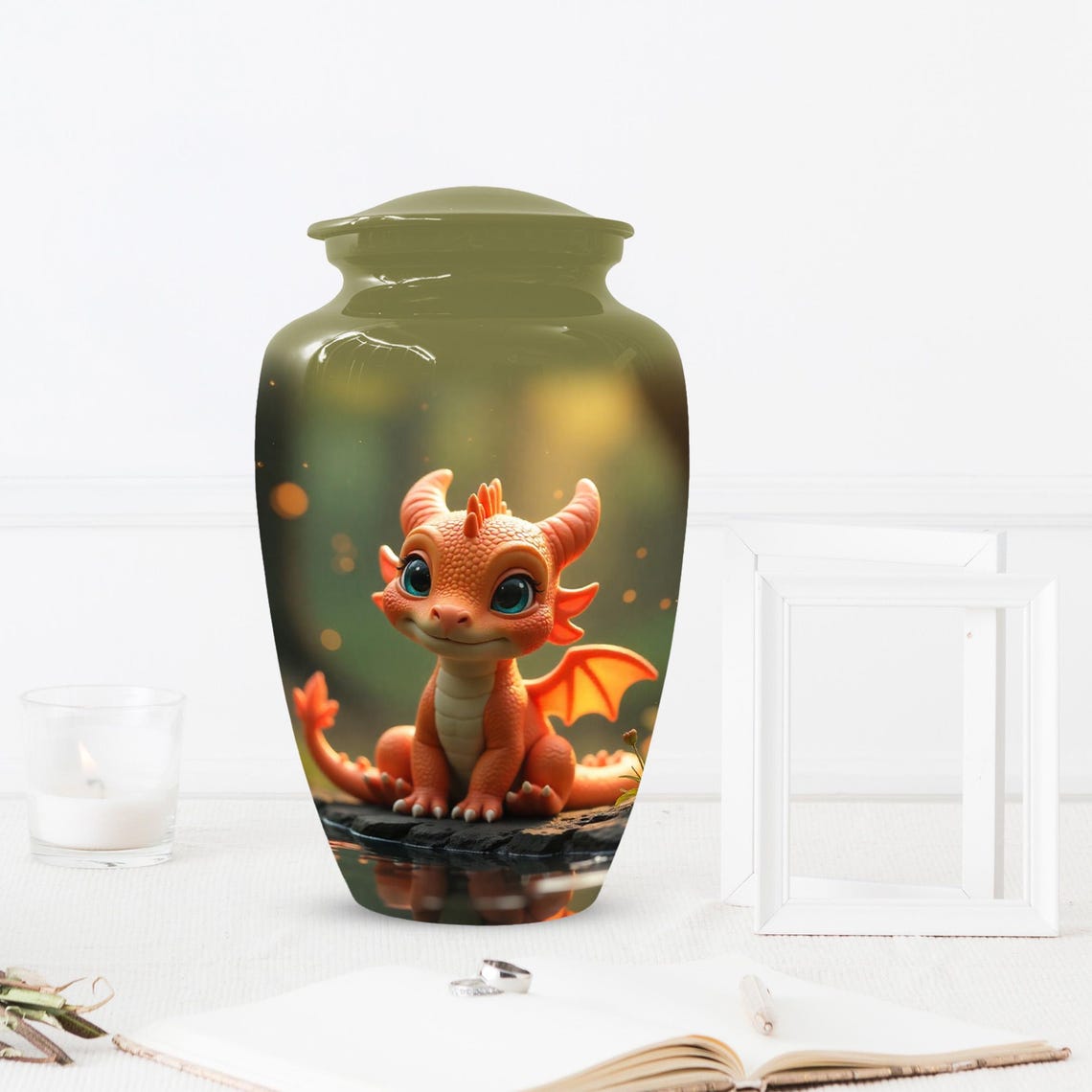 Aggresive Dragon Urn For Adult Male