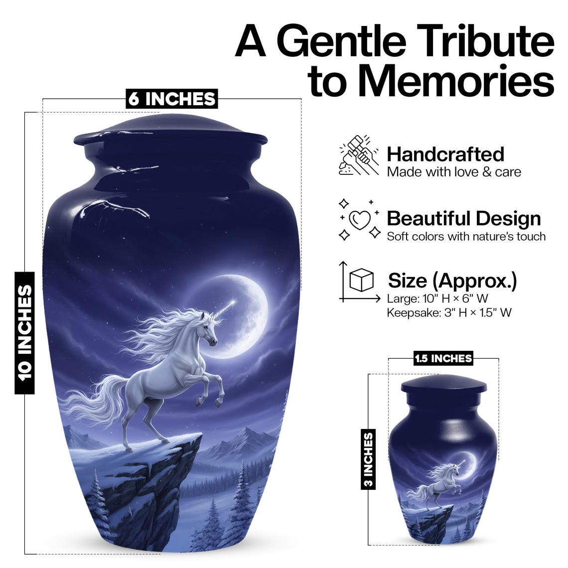 Custom Unicorn Urn For Adults 