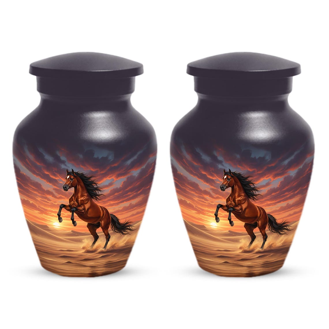 Personalized Horse Cremation Urn For Ashes | Handmade Small Keepsake Urns
