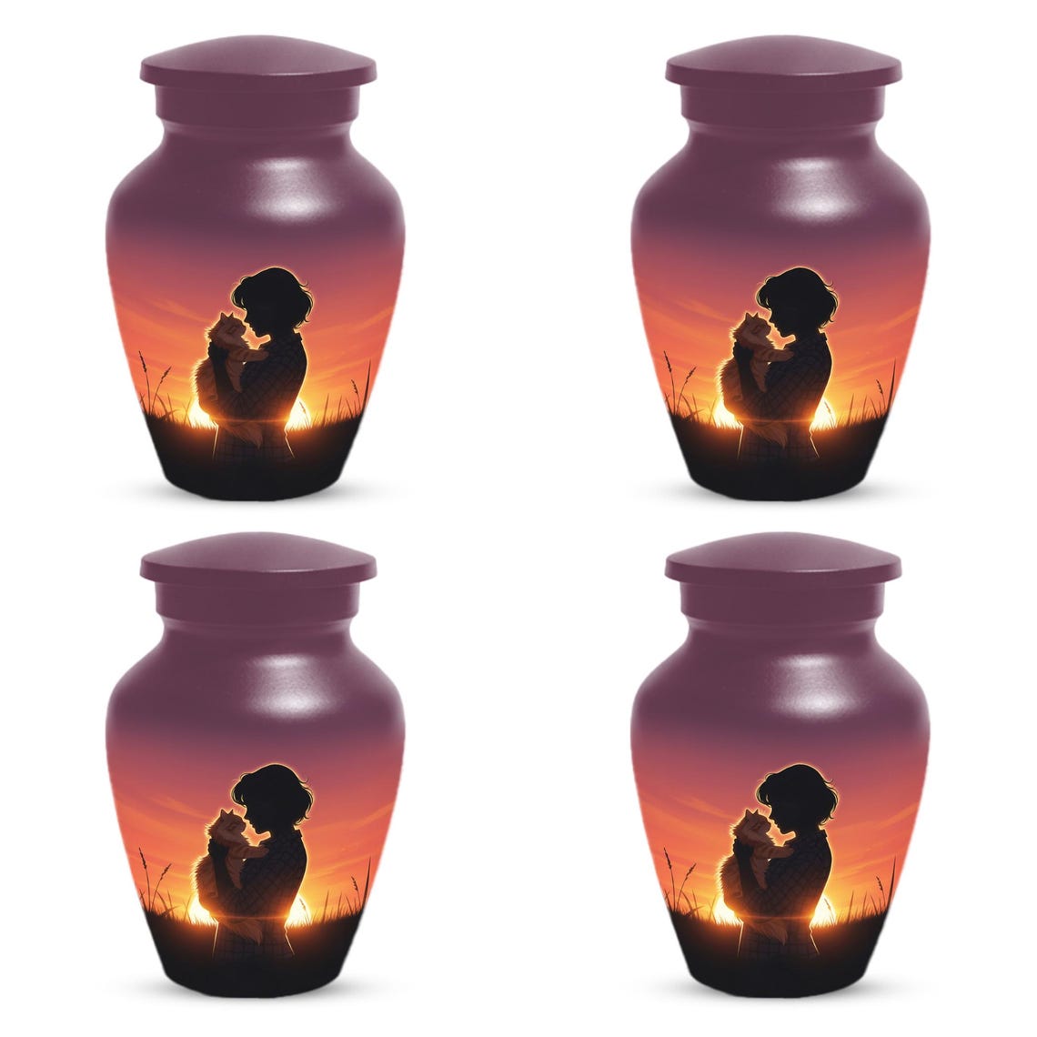 Orange Cat Urns For Ashes | Feline Urn For Pet