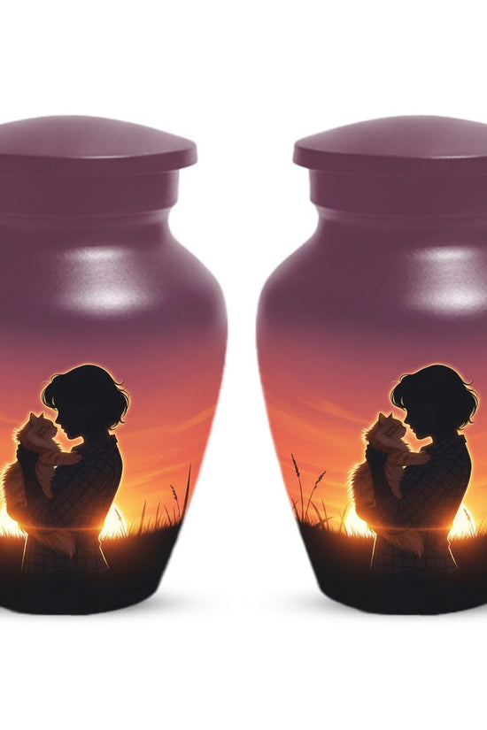 Orange Cat Urns For Ashes | Feline Urn For Pet