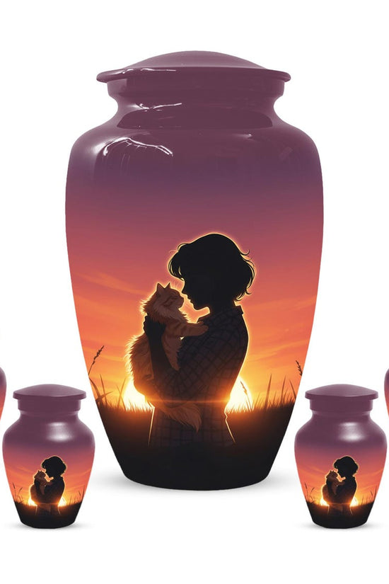 Orange Cat Urns For Ashes | Feline Urn For Pet