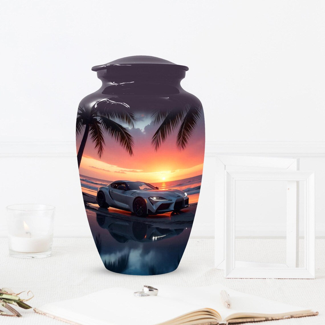 Car Sunset Urn For Human Ashes