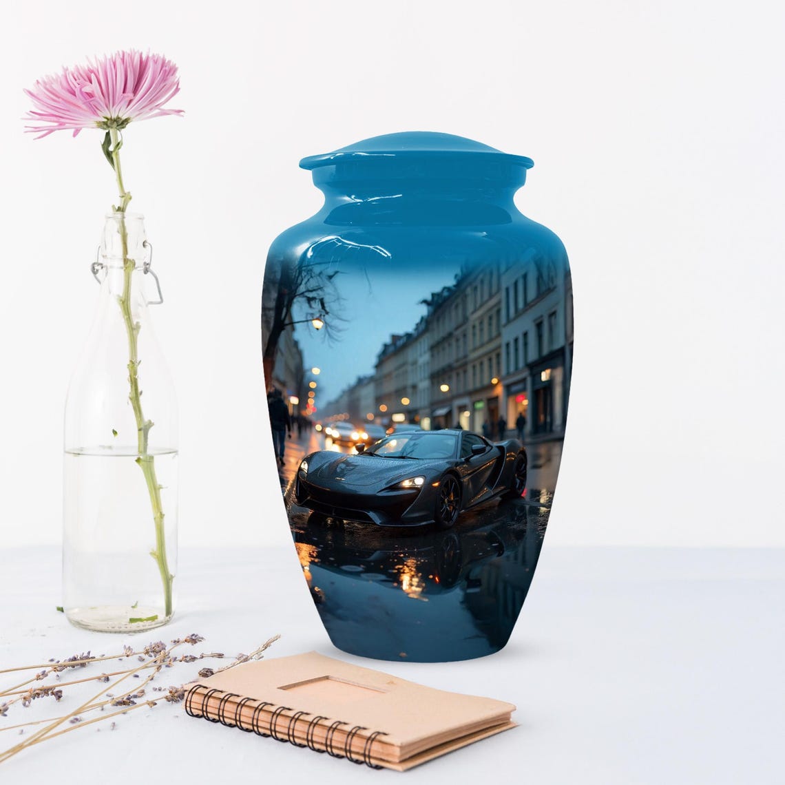 Black Car Cremation Urn For Adults
