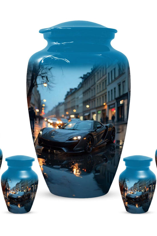 Black Car Cremation Urn For Adults