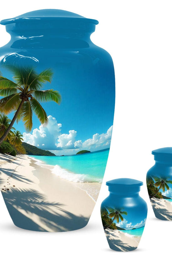 Ocean Beach Cremation Urn For Ashes | Handmade Mini Small Urns For Mom and Dad
