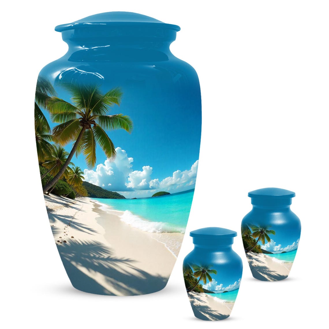Ocean Beach Cremation Urn For Ashes | Handmade Mini Small Urns For Mom and Dad
