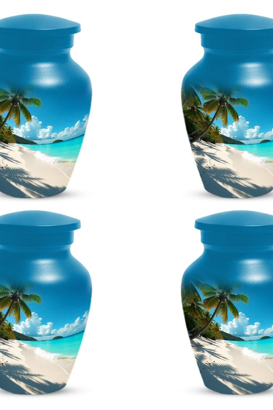 Ocean Beach Cremation Urn For Ashes | Handmade Mini Small Urns For Mom and Dad
