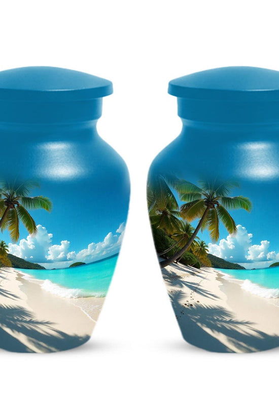 Ocean Beach Cremation Urn For Ashes | Handmade Mini Small Urns For Mom and Dad
