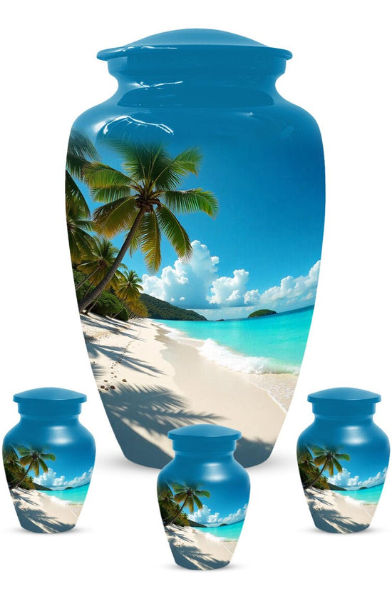 Ocean Beach Cremation Urn For Ashes | Handmade Mini Small Urns For Mom and Dad
