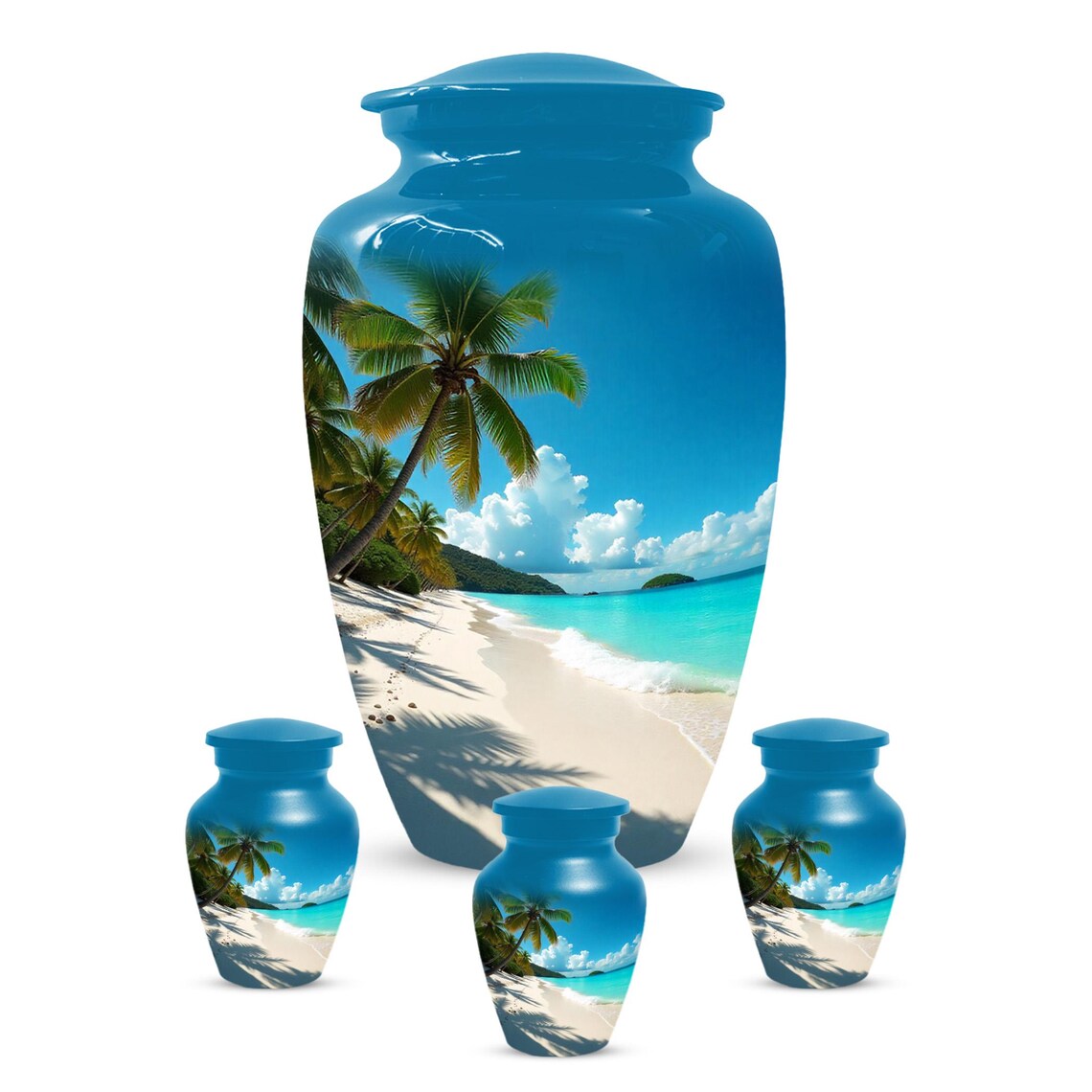Ocean Beach Cremation Urn For Ashes | Handmade Mini Small Urns For Mom and Dad
