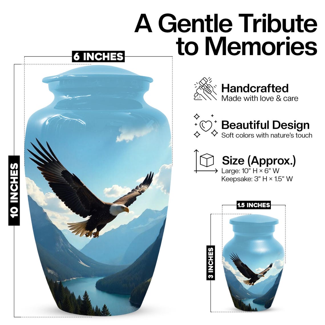 Personalized Eagle Urn