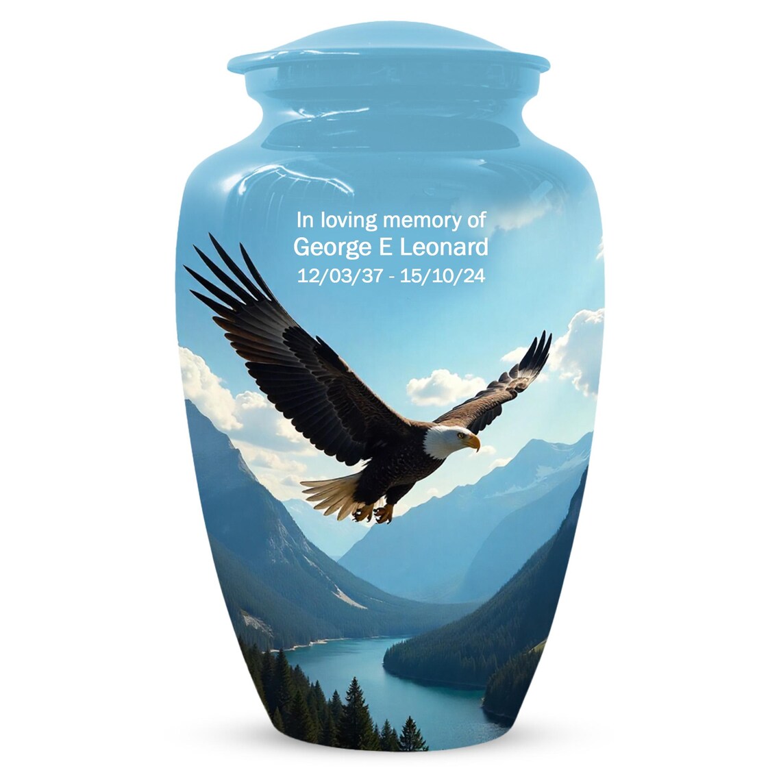 Personalized Eagle Urn