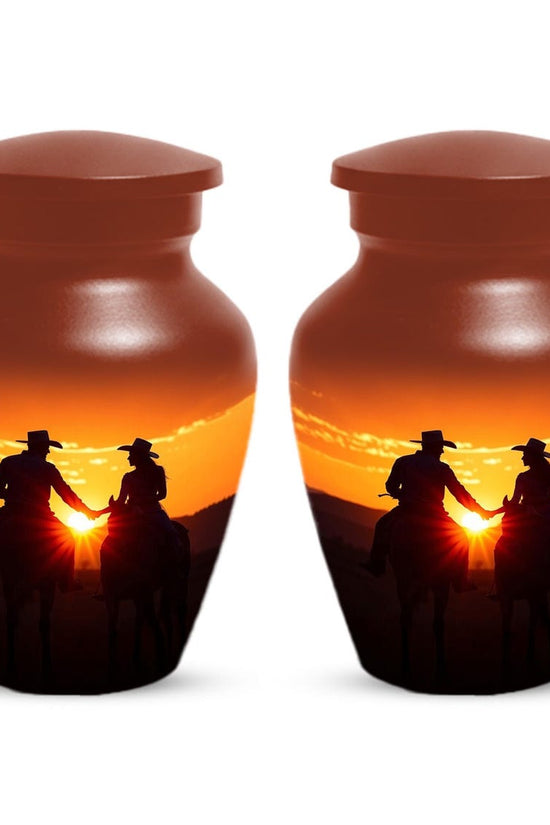 Cowboy & Cowgirl Urns For Human Ashes | Handmade Personalized Urn For Adults
