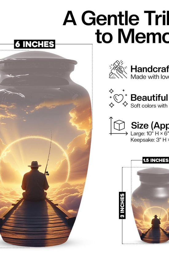 Gone Fishing in Heaven Urn for Dad