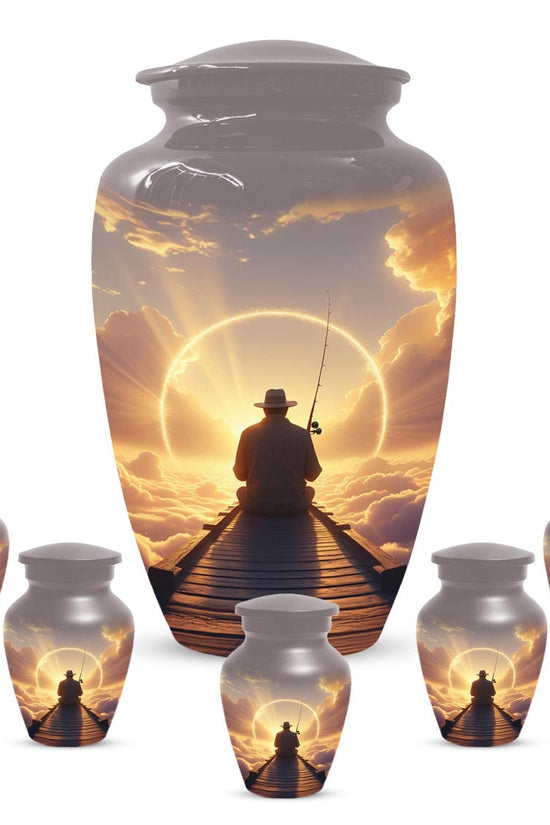 Gone Fishing in Heaven Urn for Dad