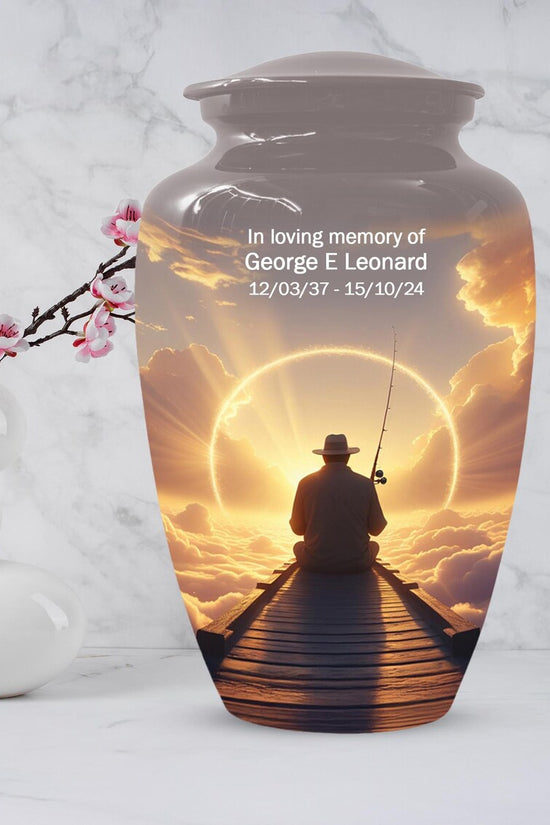 Gone Fishing in Heaven Urn for Dad