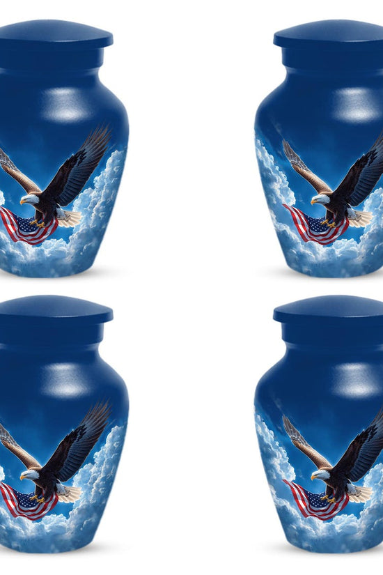 Patriotic Cremation Urn - American Flag Eagle Urns – Personalized Keepsake For Funeral
