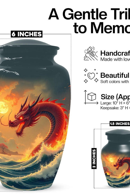 Aggresive Dragon Urn For Adult Male