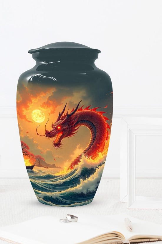 Aggresive Dragon Urn For Adult Male