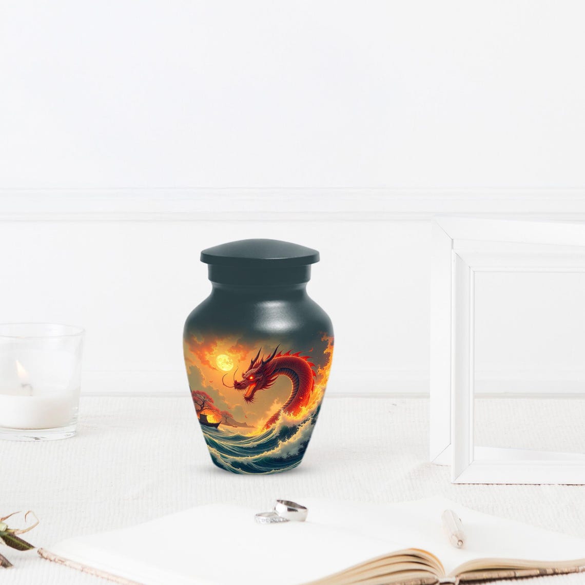 Aggresive Dragon Urn For Adult Male