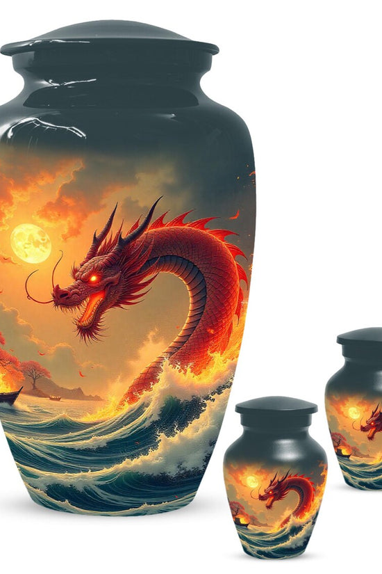 Aggresive Dragon Urn For Adult Male