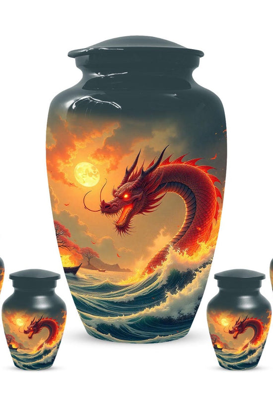 Aggresive Dragon Urn For Adult Male
