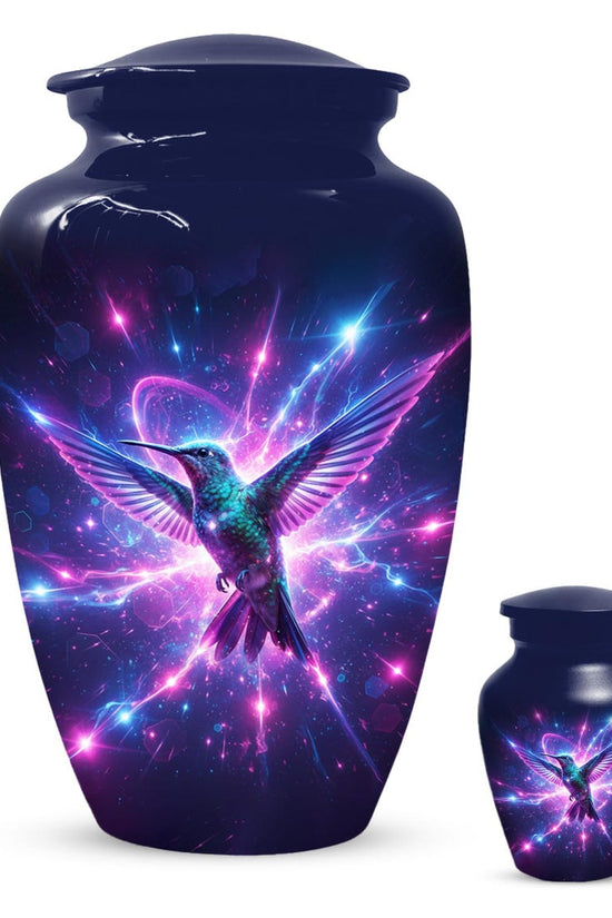 Purple Hummingbird Urn For Ashes