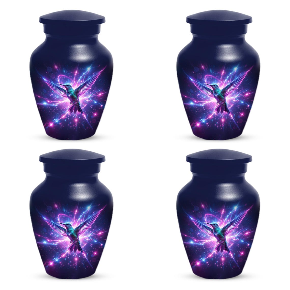 Purple Hummingbird Urn For Ashes