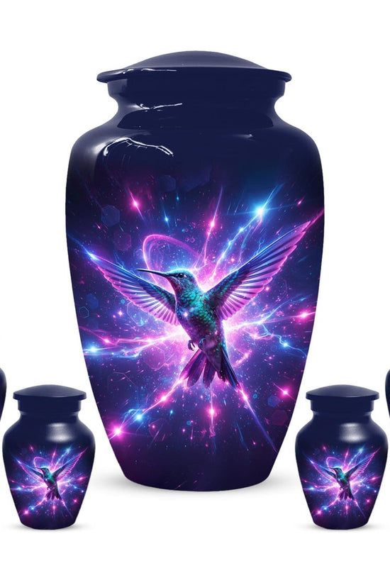 Purple Hummingbird Urn For Ashes