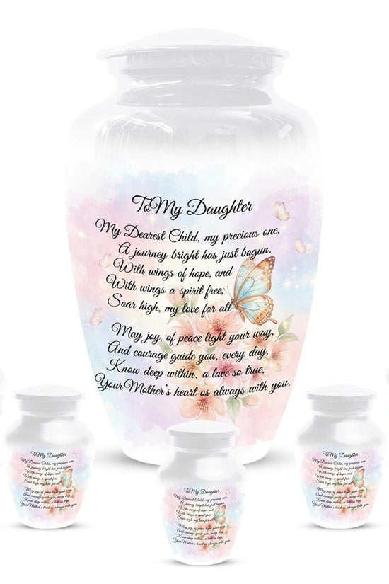 Butterfly Cremation Urn - White Customized Urns For Cremains