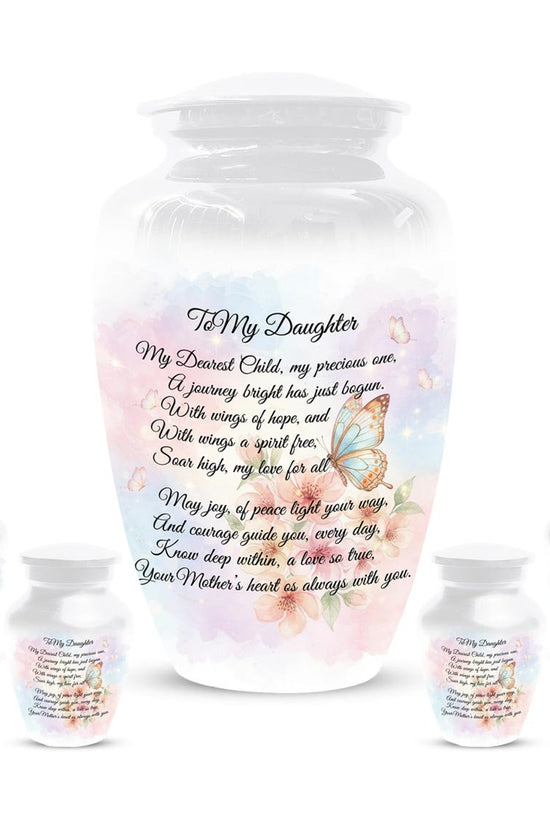 Butterfly Cremation Urn - White Customized Urns For Cremains