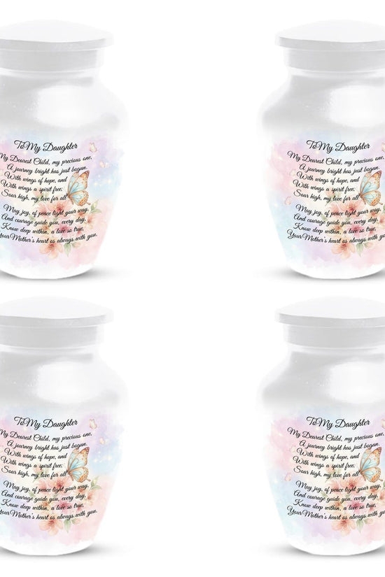 Butterfly Cremation Urn - White Customized Urns For Cremains
