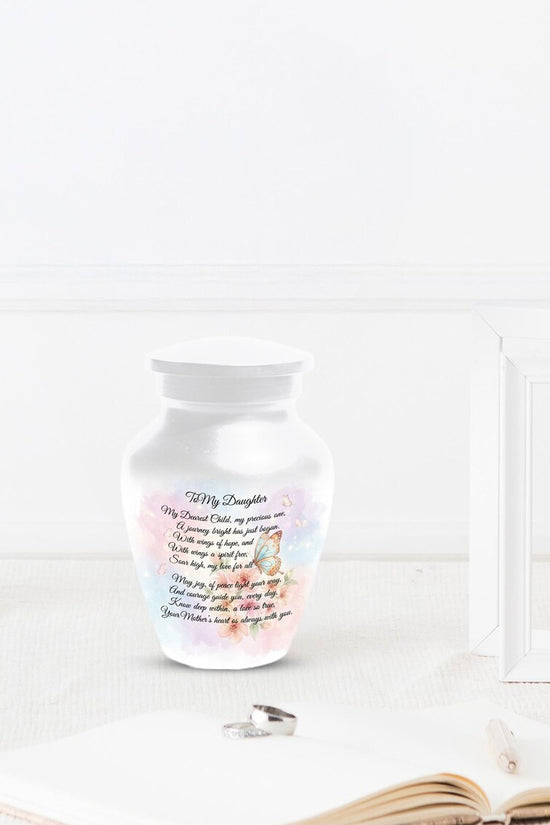 Butterfly Cremation Urn - White Customized Urns For Cremains