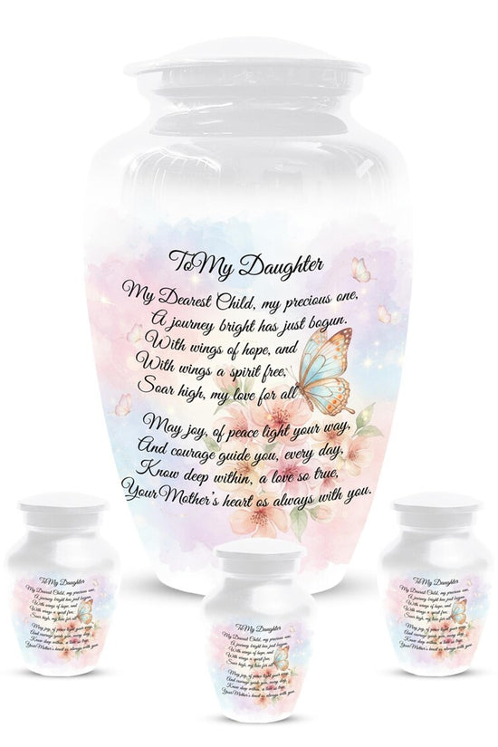 Butterfly Cremation Urn - White Customized Urns For Cremains