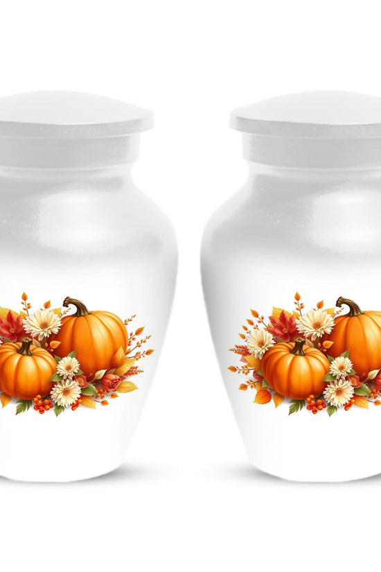 Thanksgiving Cremation Urn For Ashes | Pumpkin Keepsake Handmade Urns
