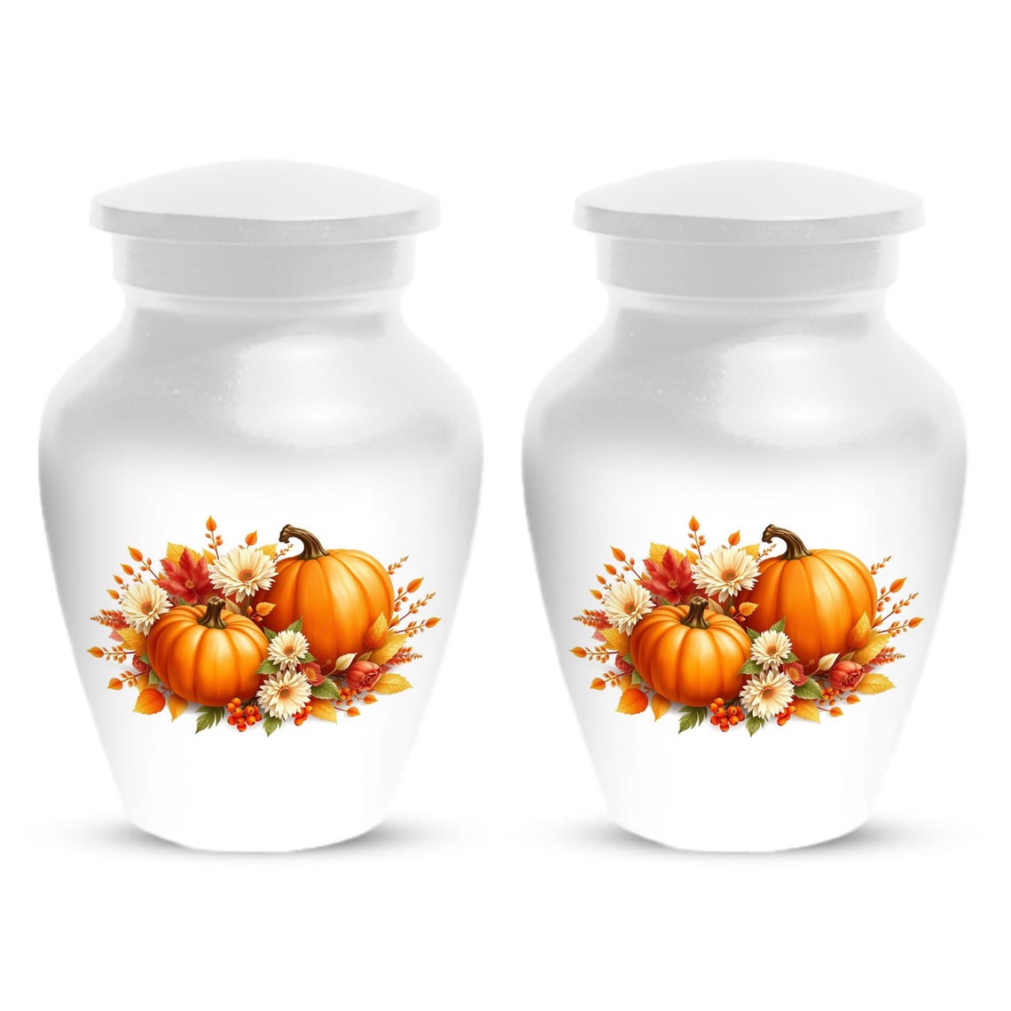 Thanksgiving Cremation Urn For Ashes | Pumpkin Keepsake Handmade Urns
