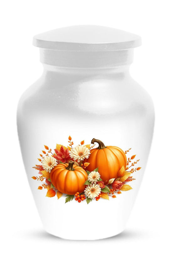 Thanksgiving Cremation Urn For Ashes | Pumpkin Keepsake Handmade Urns

