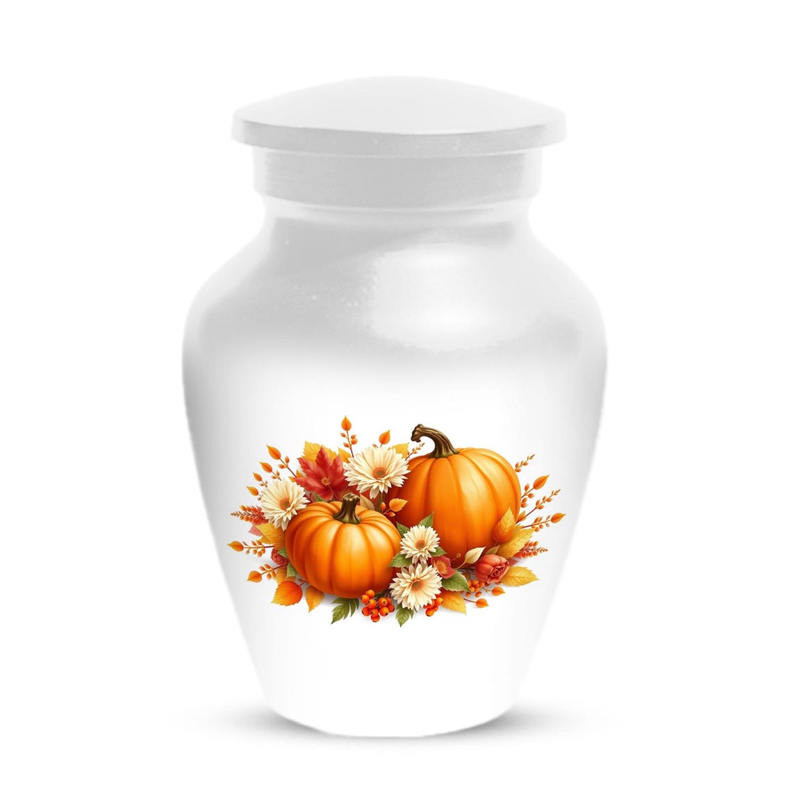 Thanksgiving Cremation Urn For Ashes | Pumpkin Keepsake Handmade Urns
