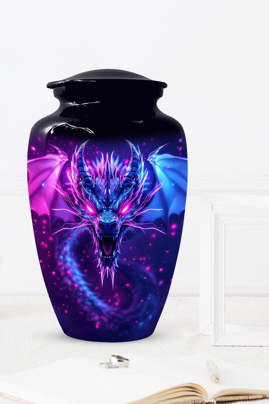 Neon Dragon Cremation Urn For Human Ashes